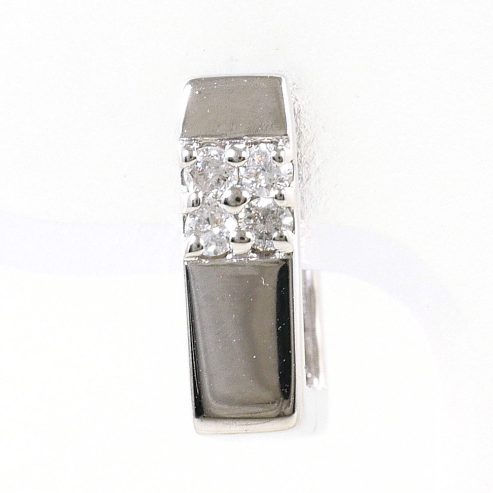 VINTAGE 14k Silver Diamond Earrings